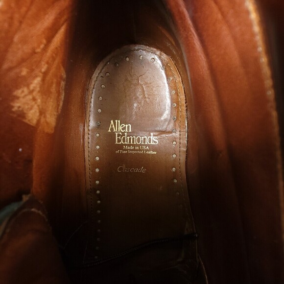 Allen Edmonds Old Money Cascade Two Tone Leather Boots Dress Shoe 11 Black Brown - Picture 10 of 10